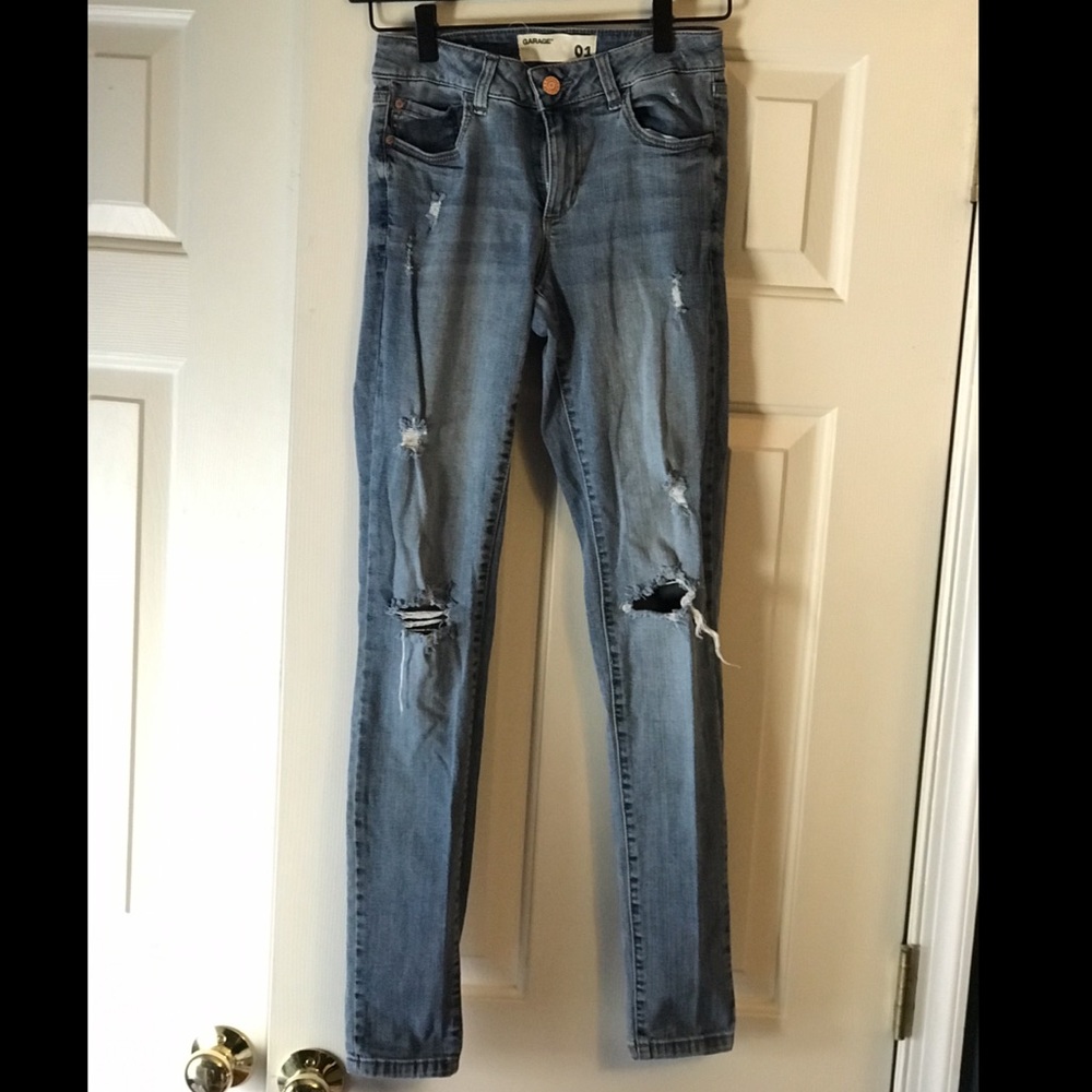 Garage high waisted distressed jegging
